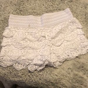 White Lace Shorts